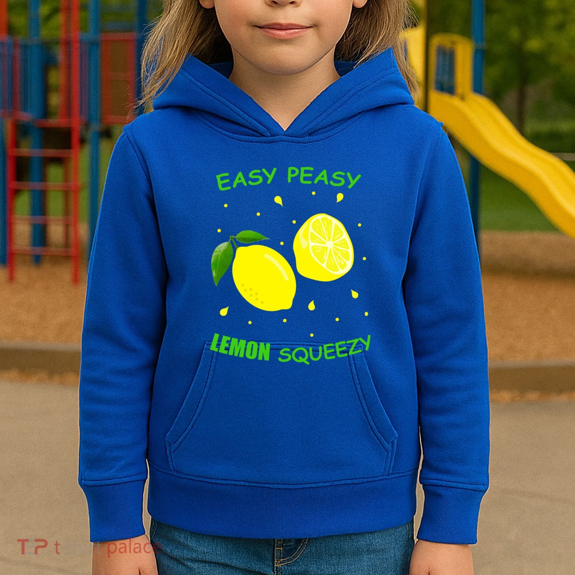Cute Easy Peasy Lemon Squeezy Fun Summertime Lemonade Lover Gift Kids Hoodie