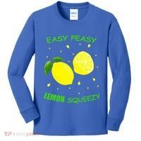 Cute Easy Peasy Lemon Squeezy Fun Summertime Lemonade Lover Gift Kids Long Sleeve Shirt thumb 0