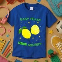 Cute Easy Peasy Lemon Squeezy Fun Summertime Lemonade Lover Gift Kids T-Shirt thumb 3