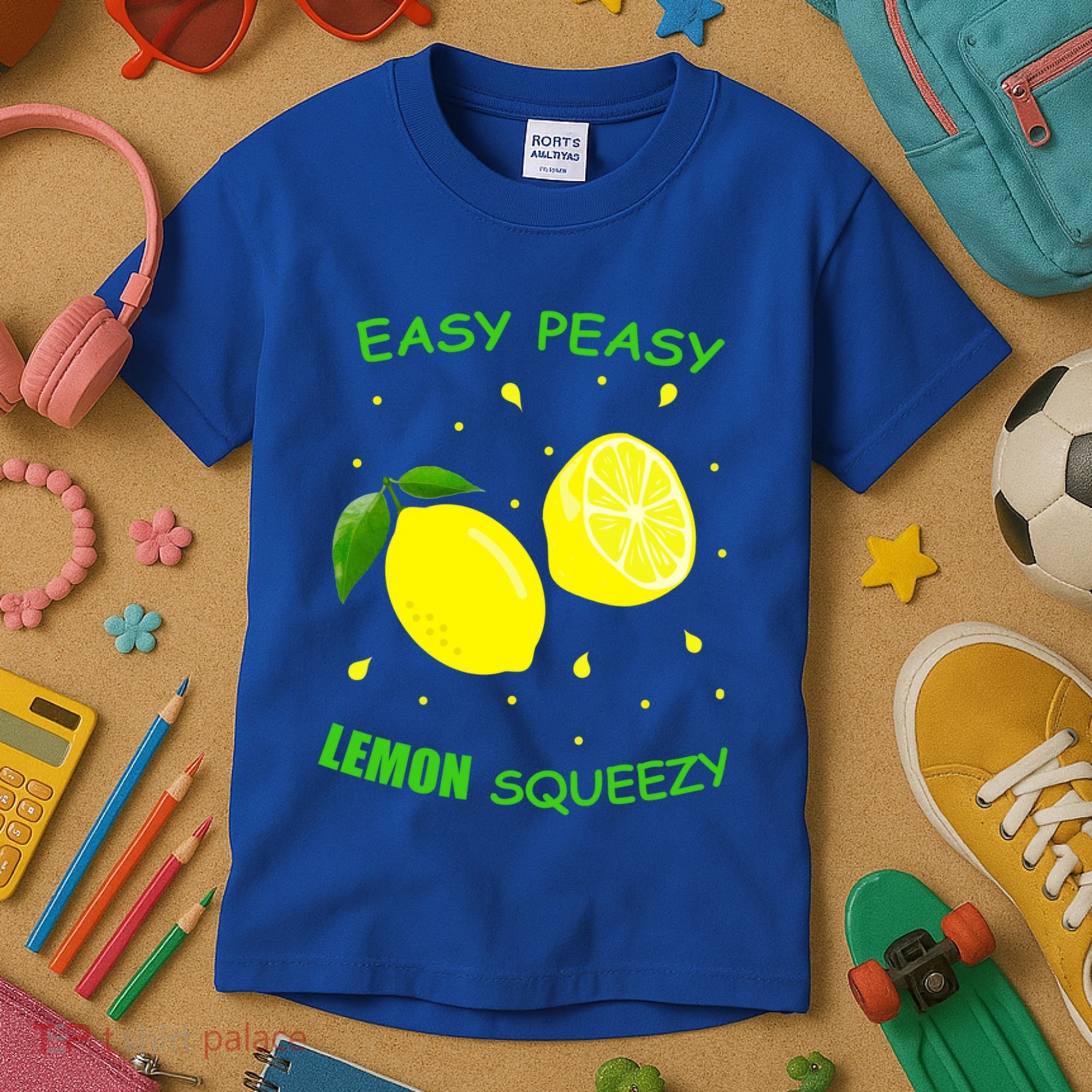Cute Easy Peasy Lemon Squeezy Fun Summertime Lemonade Lover Gift Kids T-Shirt