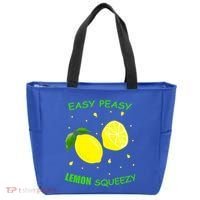 Cute Easy Peasy Lemon Squeezy Fun Summertime Lemonade Lover Gift Tote Bag thumb 0
