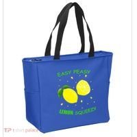 Cute Easy Peasy Lemon Squeezy Fun Summertime Lemonade Lover Gift Tote Bag thumb 2