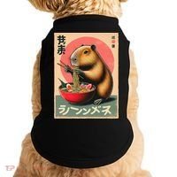 Capybara Eating Ramen Noodles Japanese Art Capybara Doggie Tank thumb 0
