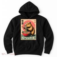Capybara Eating Ramen Noodles Japanese Art Capybara Hoodie thumb 0