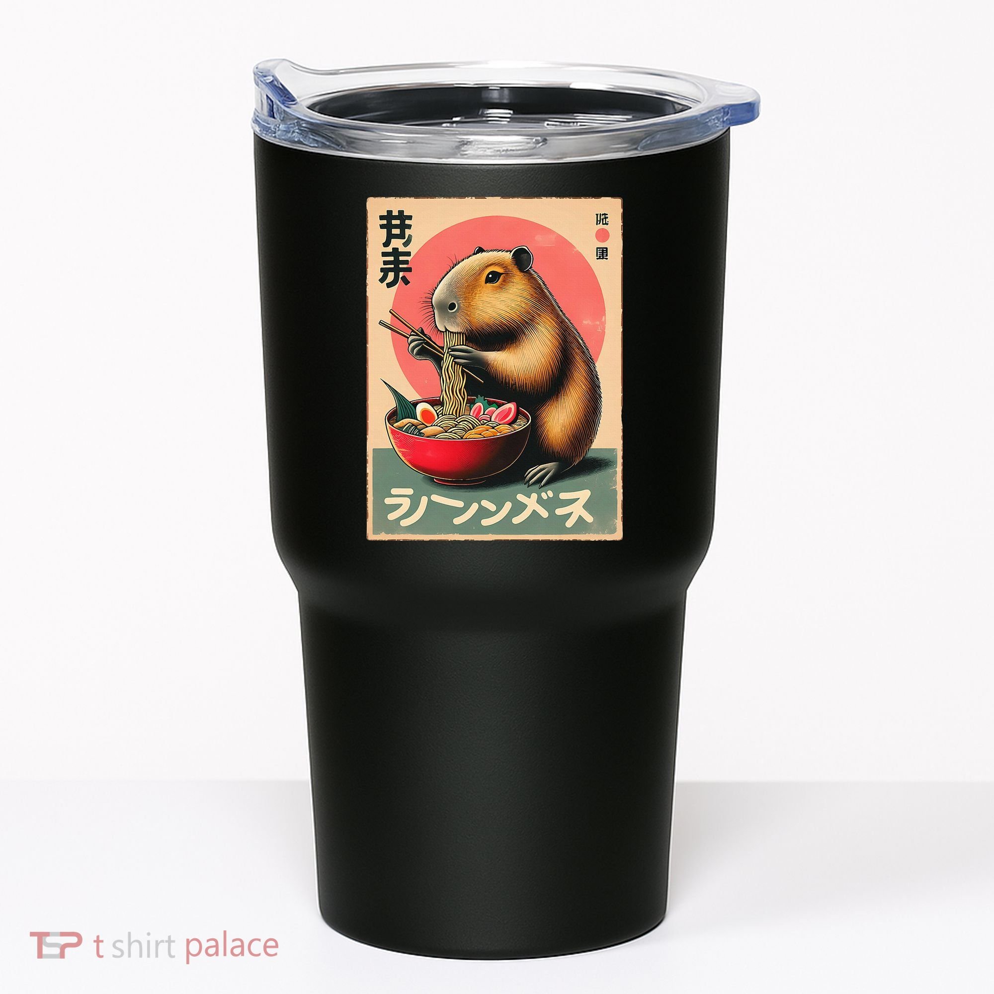 Capybara Eating Ramen Noodles Japanese Art Capybara Tumbler