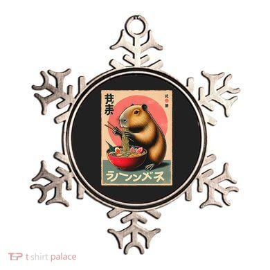 Capybara Eating Ramen Noodles Japanese Art Capybara Ornament