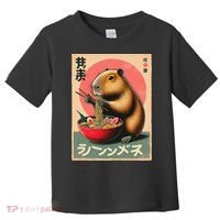 Capybara Eating Ramen Noodles Japanese Art Capybara Toddler T-Shirt thumb 0