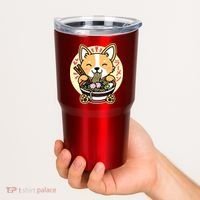 Corgi Eating Ramen Cute Kawaii Noodles Tumbler thumb 2