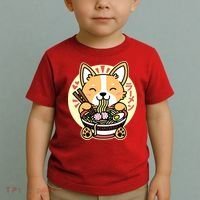 Corgi Eating Ramen Cute Kawaii Noodles Toddler T-Shirt thumb 2