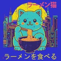 Cat Eating Ramen Vaporwave Japanese Tank Top thumb 6