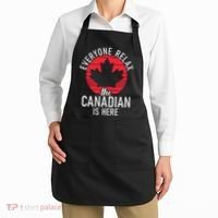Canada Everyone Relax The Canadian Is Here Funny Canadian Apron thumb 2