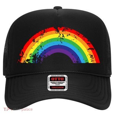 Cool Elegant Rainbow Vintage Retro 80's Style Gift Meaningful Gift Hat