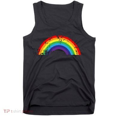 Cool Elegant Rainbow Vintage Retro 80's Style Gift Meaningful Gift Tank Top