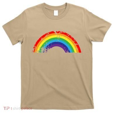 Cool Elegant Rainbow Vintage Retro 80's Style Gift Meaningful Gift T-Shirt