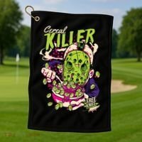 Cereal Killer Funny Golf Towel thumb 1