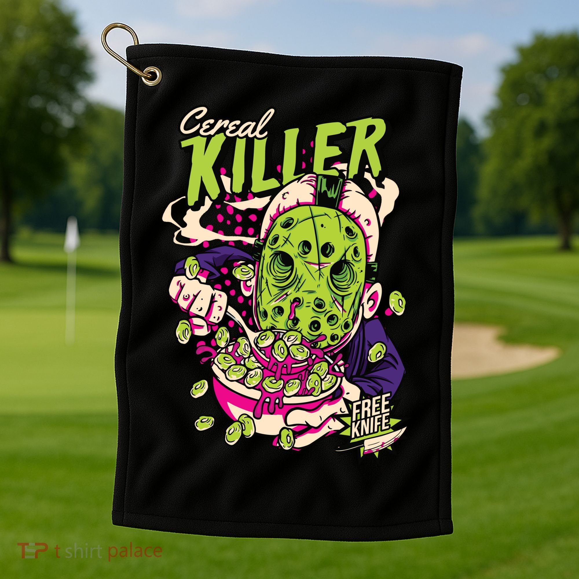 Cereal Killer Funny Golf Towel