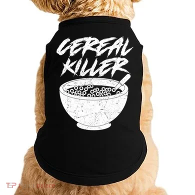 Cereal Killer Funny Halloween Distressed Doggie Tank