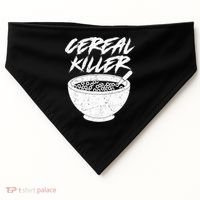 Cereal Killer Funny Halloween Distressed USA-Made Doggie Bandana thumb 0