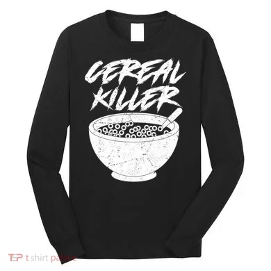 Cereal Killer Funny Halloween Distressed Long Sleeve Shirt