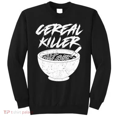 Cereal Killer Funny Halloween Distressed Sweatshirt