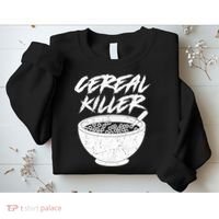 Cereal Killer Funny Halloween Distressed Sweatshirt thumb 2