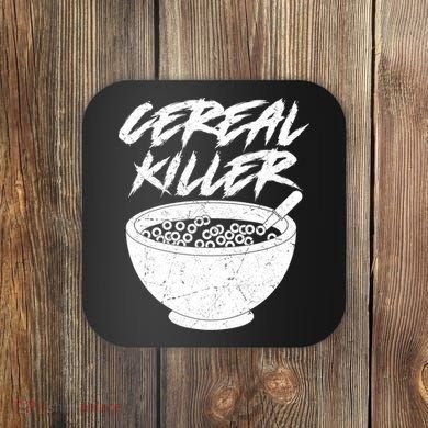 Cereal Killer Funny Halloween Distressed Coaster