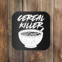 Cereal Killer Funny Halloween Distressed Coaster thumb 0