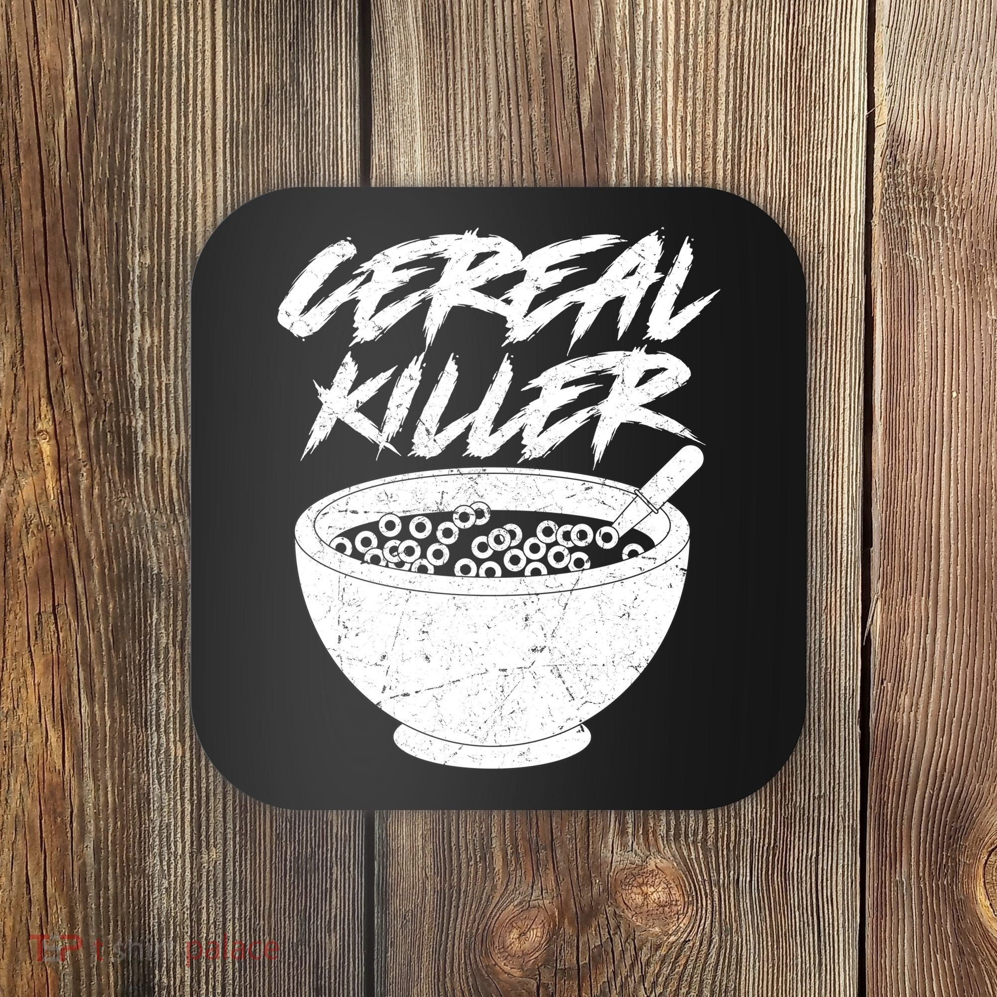 Cereal Killer Funny Halloween Distressed Coaster