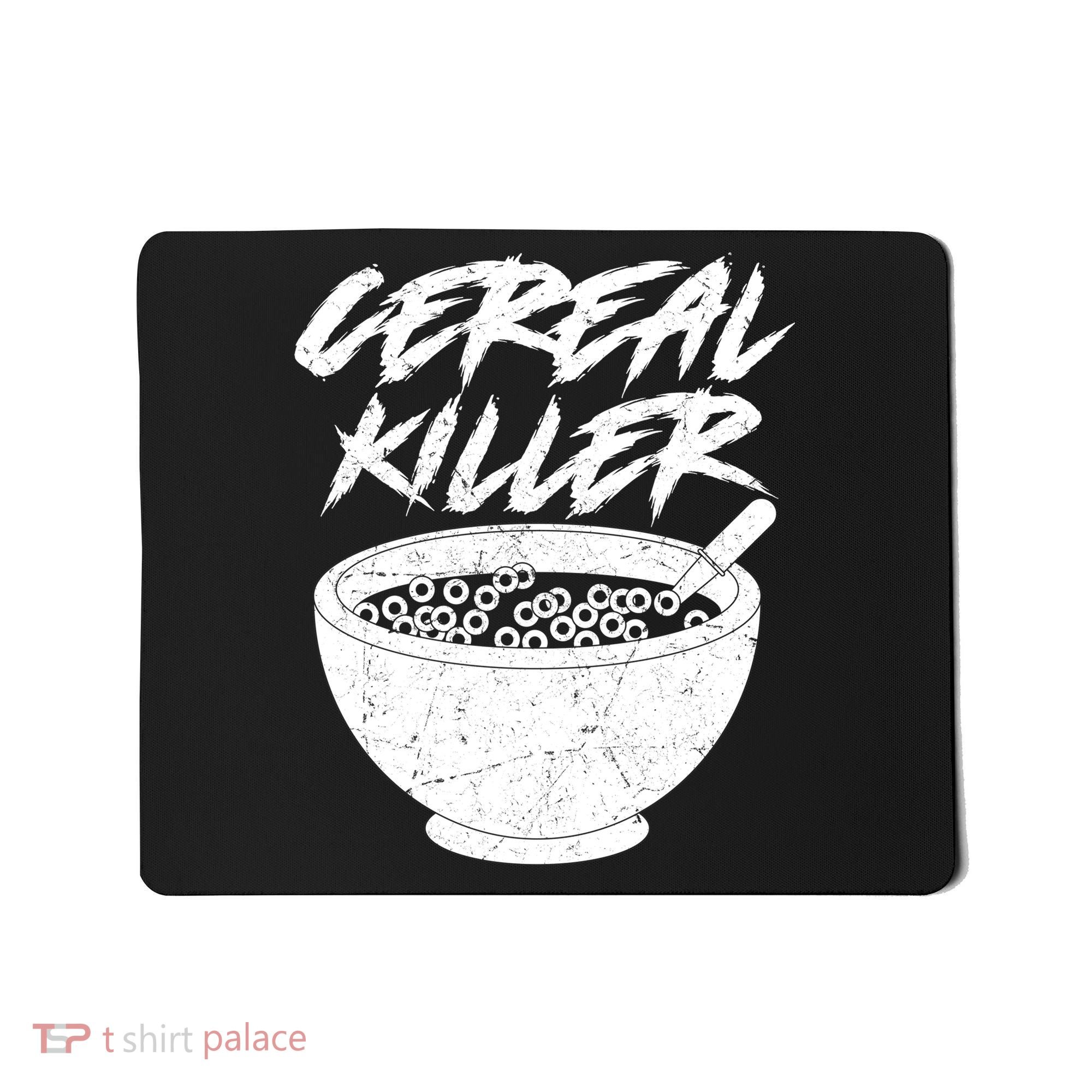Cereal Killer Funny Halloween Distressed Mousepad