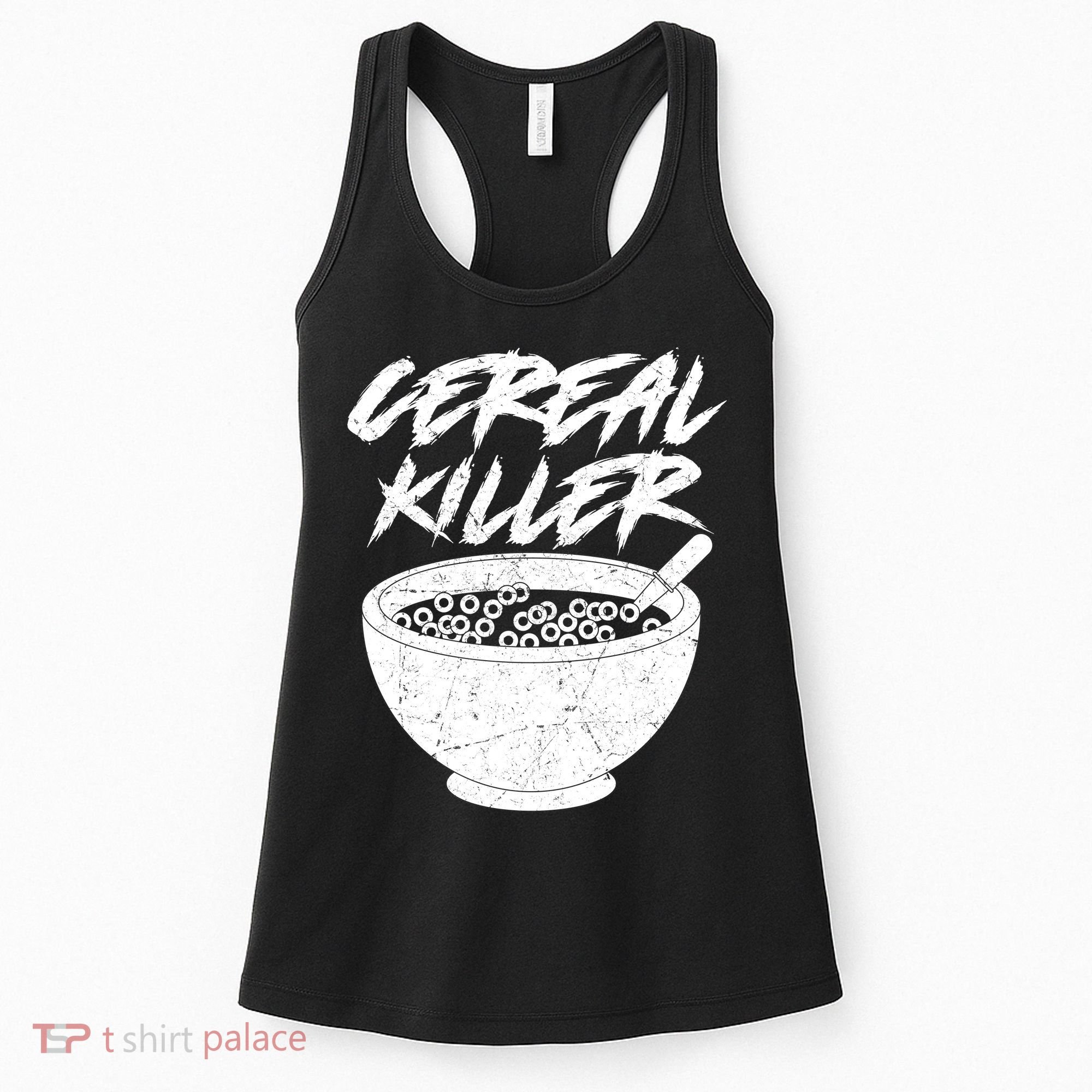 Cereal Killer Funny Halloween Distressed Women's Tank Top