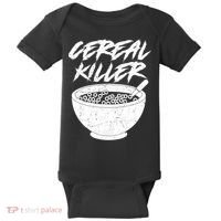 Cereal Killer Funny Halloween Distressed Baby Bodysuit thumb 0