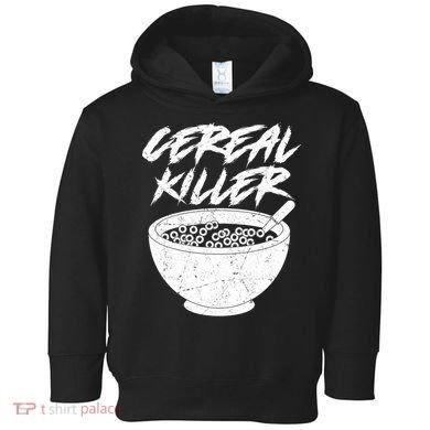 Cereal Killer Funny Halloween Distressed Toddler Hoodie