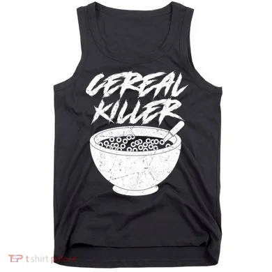 Cereal Killer Funny Halloween Distressed Tank Top