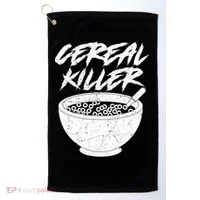 Cereal Killer Funny Halloween Distressed Golf Towel thumb 0