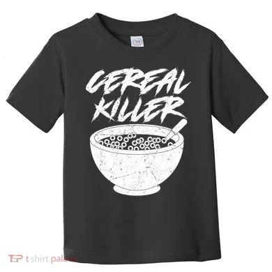 Cereal Killer Funny Halloween Distressed Toddler T-Shirt