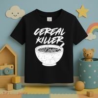 Cereal Killer Funny Halloween Distressed Toddler T-Shirt thumb 3