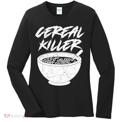 Cereal Killer Funny Halloween Distressed Women's Long Sleeve Shirt