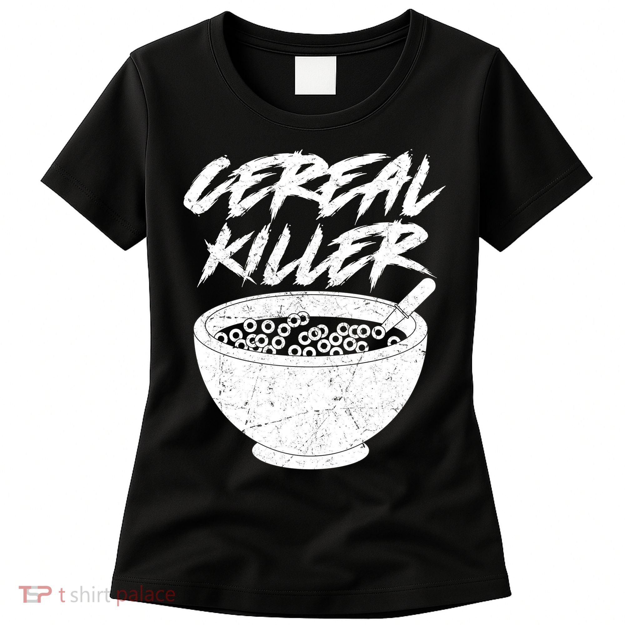 Cereal Killer Funny Halloween Distressed Women's T-Shirt