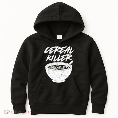 Cereal Killer Funny Halloween Distressed Kids Hoodie