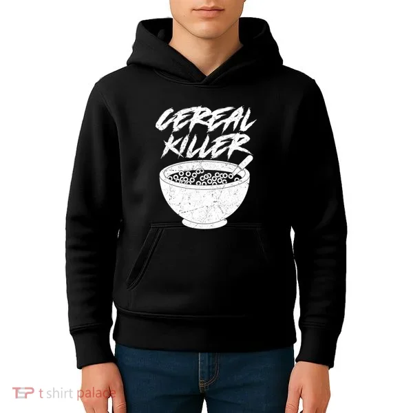 Cereal Killer Funny Halloween Distressed Kids Hoodie