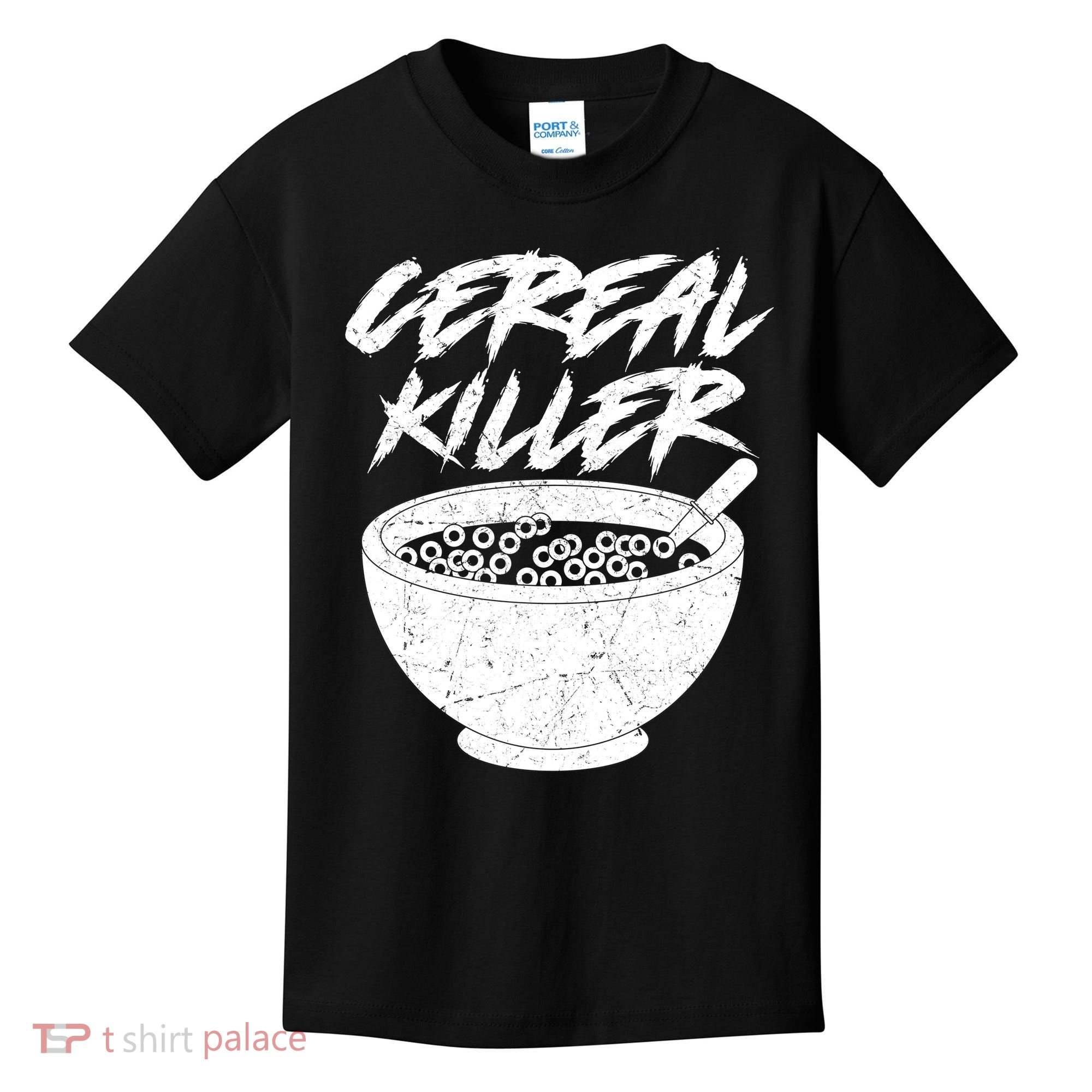 Cereal Killer Funny Halloween Distressed Kids T-Shirt