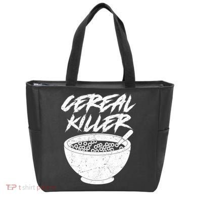 Cereal Killer Funny Halloween Distressed Tote Bag