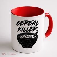 Cereal Killer Funny Halloween Distressed Coffee Mug thumb 1
