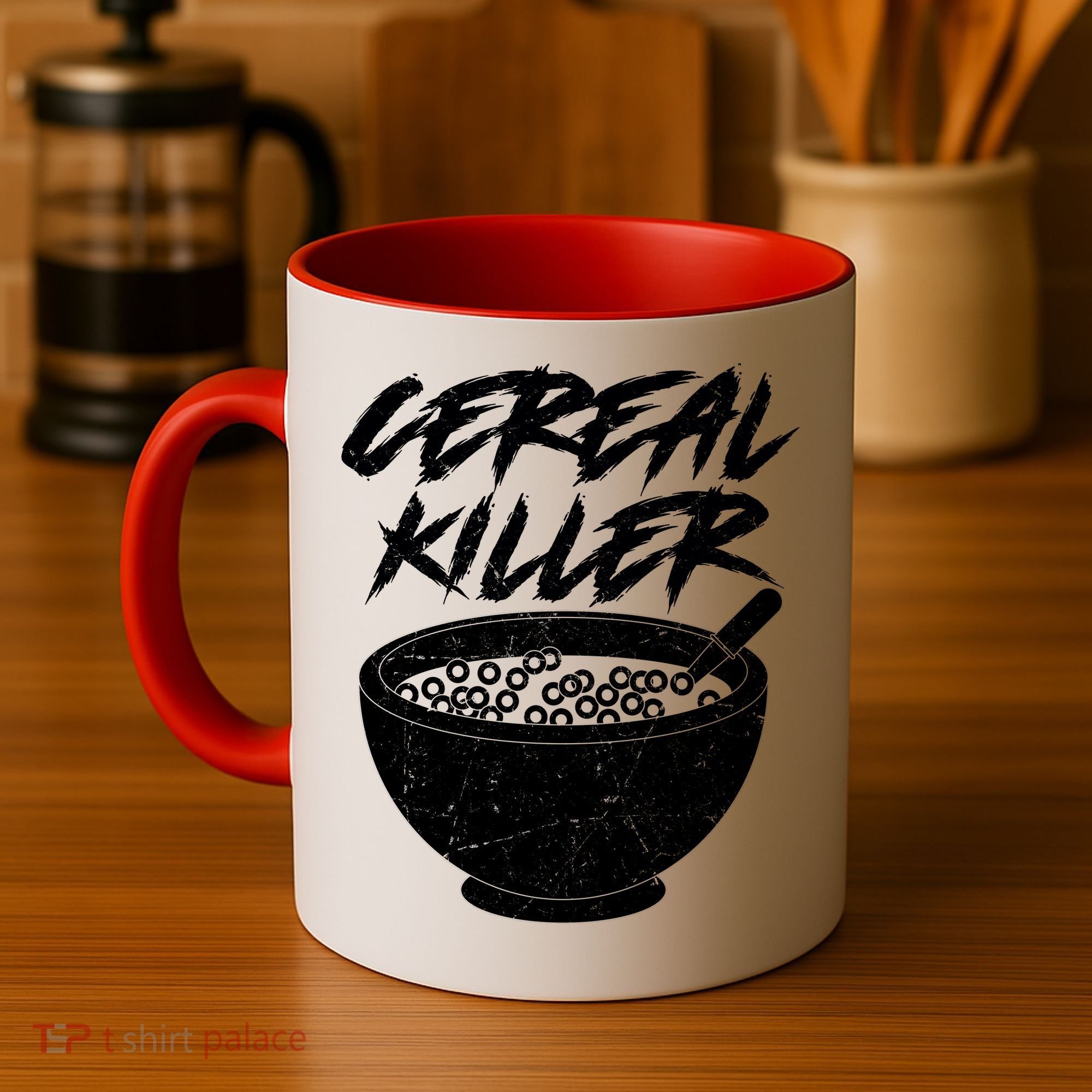 Cereal Killer Funny Halloween Distressed Coffee Mug