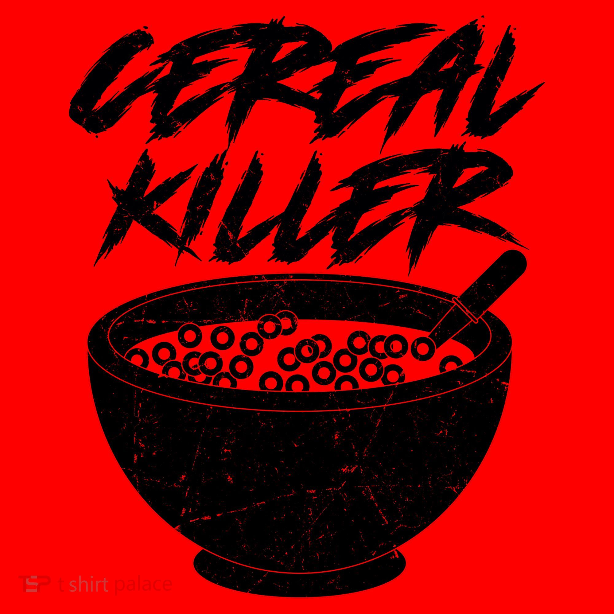 Cereal Killer Funny Halloween Distressed Santa Hat