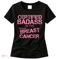 Certified Badass Fight Against Breast Cancer Women's T-Shirt thumb 0