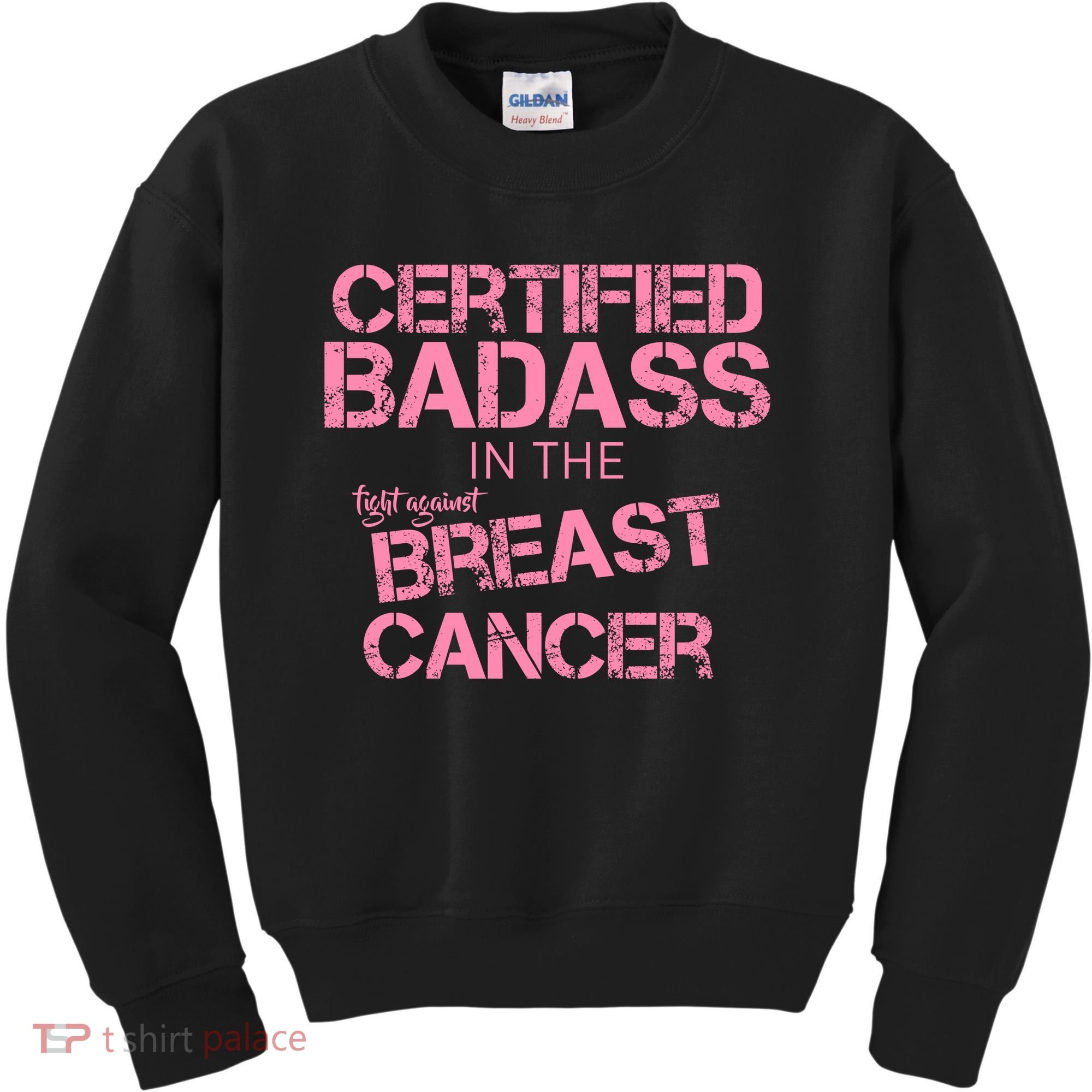 Certified Badass Fight Against Breast Cancer Kids Sweatshirt