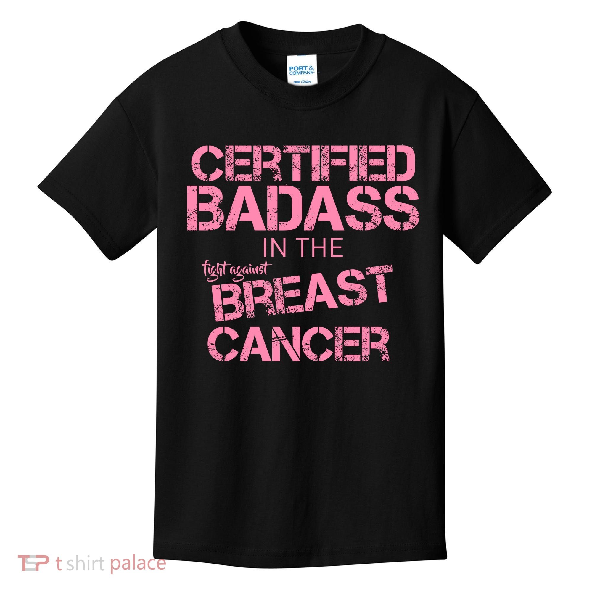 Certified Badass Fight Against Breast Cancer Kids T-Shirt