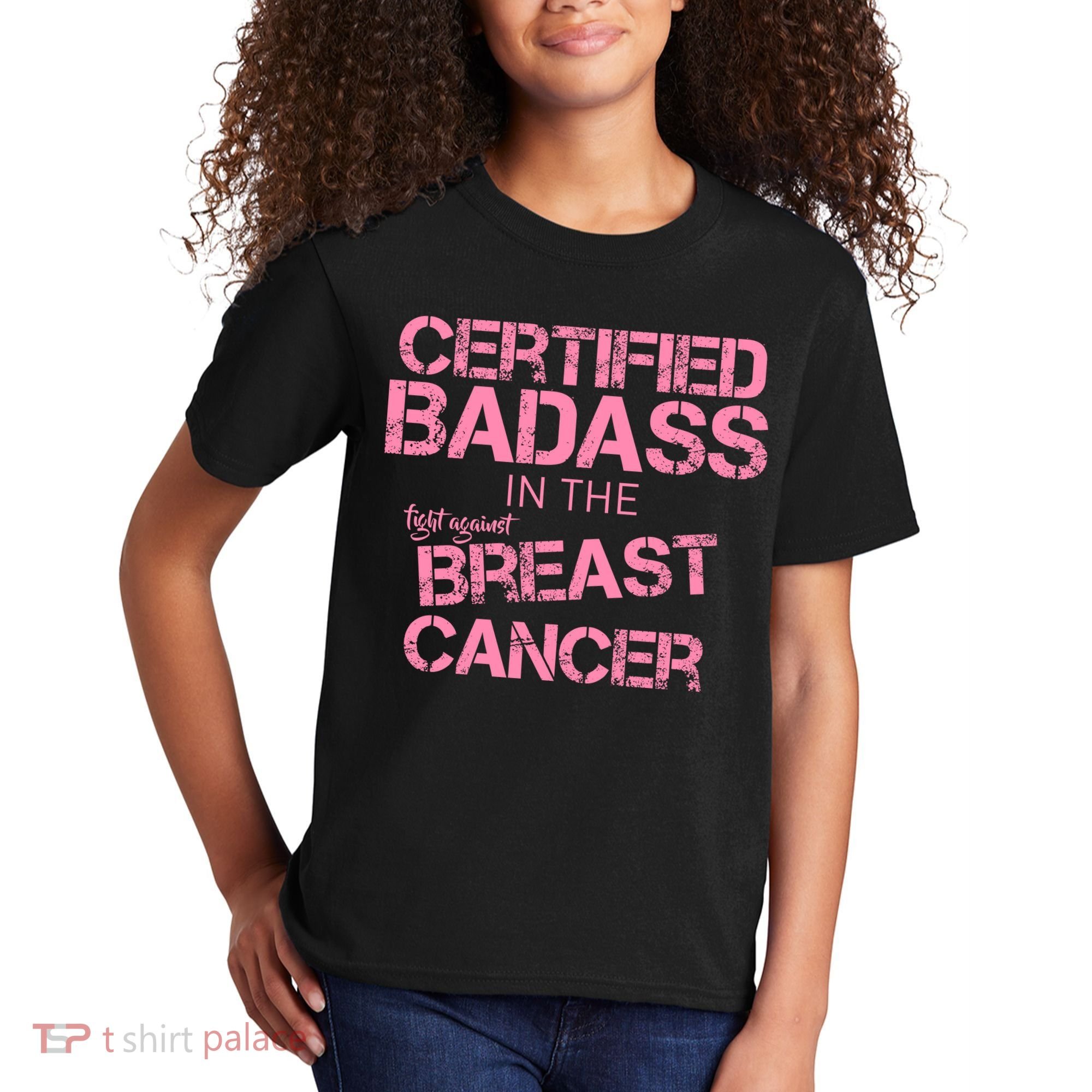 Certified Badass Fight Against Breast Cancer Kids T-Shirt