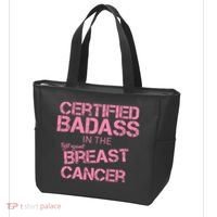 Certified Badass Fight Against Breast Cancer Tote Bag thumb 3